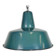 Large Industrial Petrol Enamel Factory Pendant Lamp, 1960s
