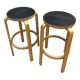 Paire de tabourets de bar Alvar Aalto, années 1960