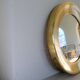 Modern round brass mirror from the mid-century by Glasmäster in Markaryd, Sweden, 1960s.