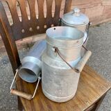3 Vintage aluminium old milk pot 1950