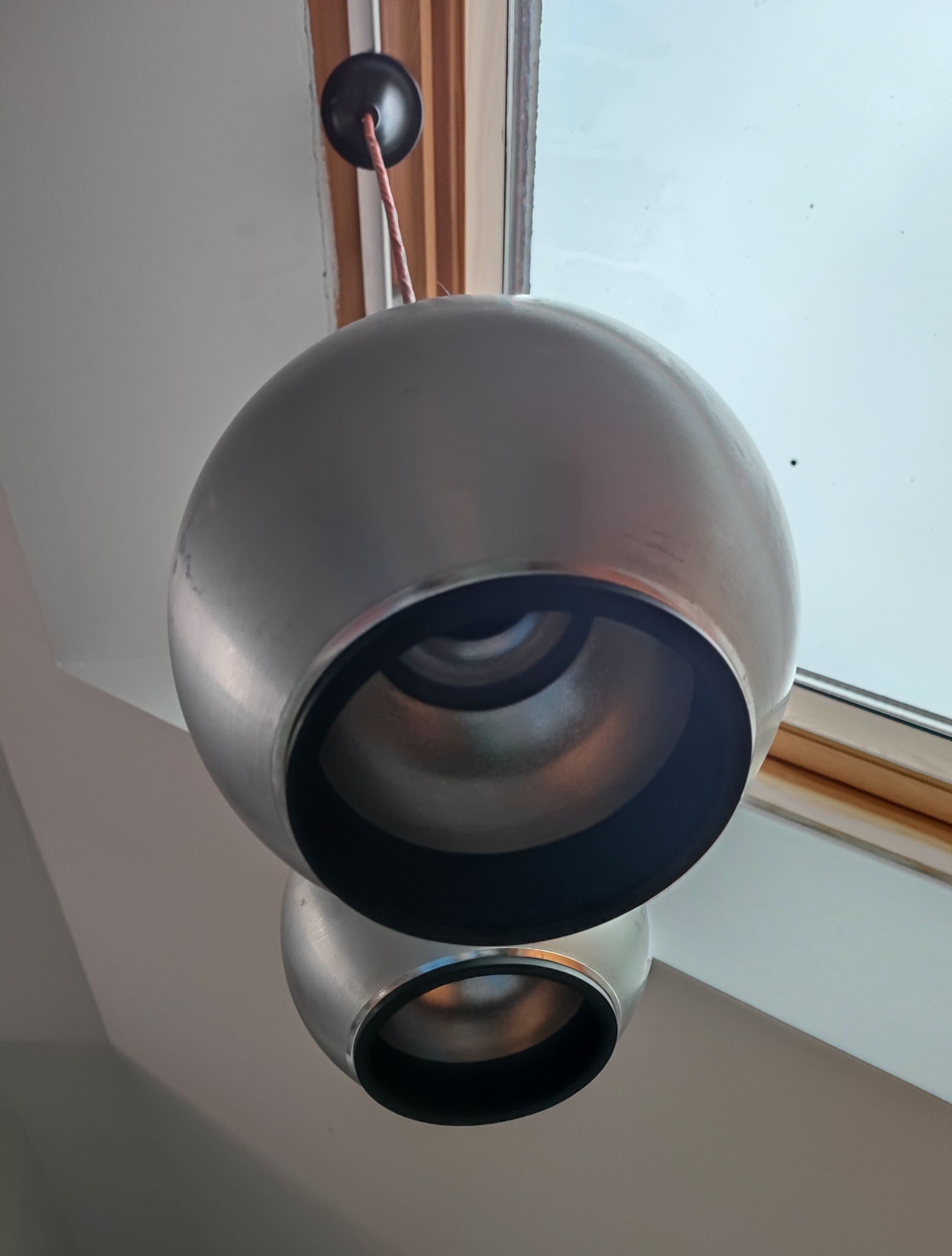 Duo of Erco 1970 aluminum suspensions