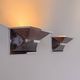 Pair of vintage wall lights, chrome and enamelled metal, France 1970.