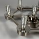 1960s 1970s Ceiling or Wall Lamp German Ice Glass Space Age Design