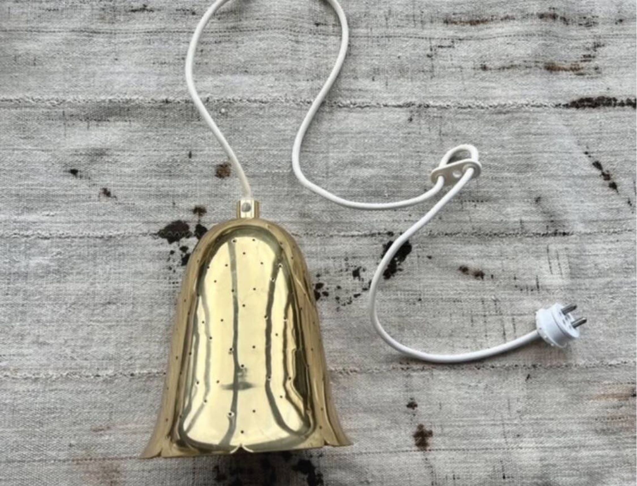 4 antique Swedish pendant lamps in gilded brass by Boréns.