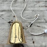 4 antique Swedish pendant lamps in gilded brass by Boréns