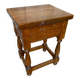 Vintage Solid Oak Nightstand with Storage #E105