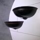 Wall lamp in the shape of an enamelled ceramic basin, set of 2