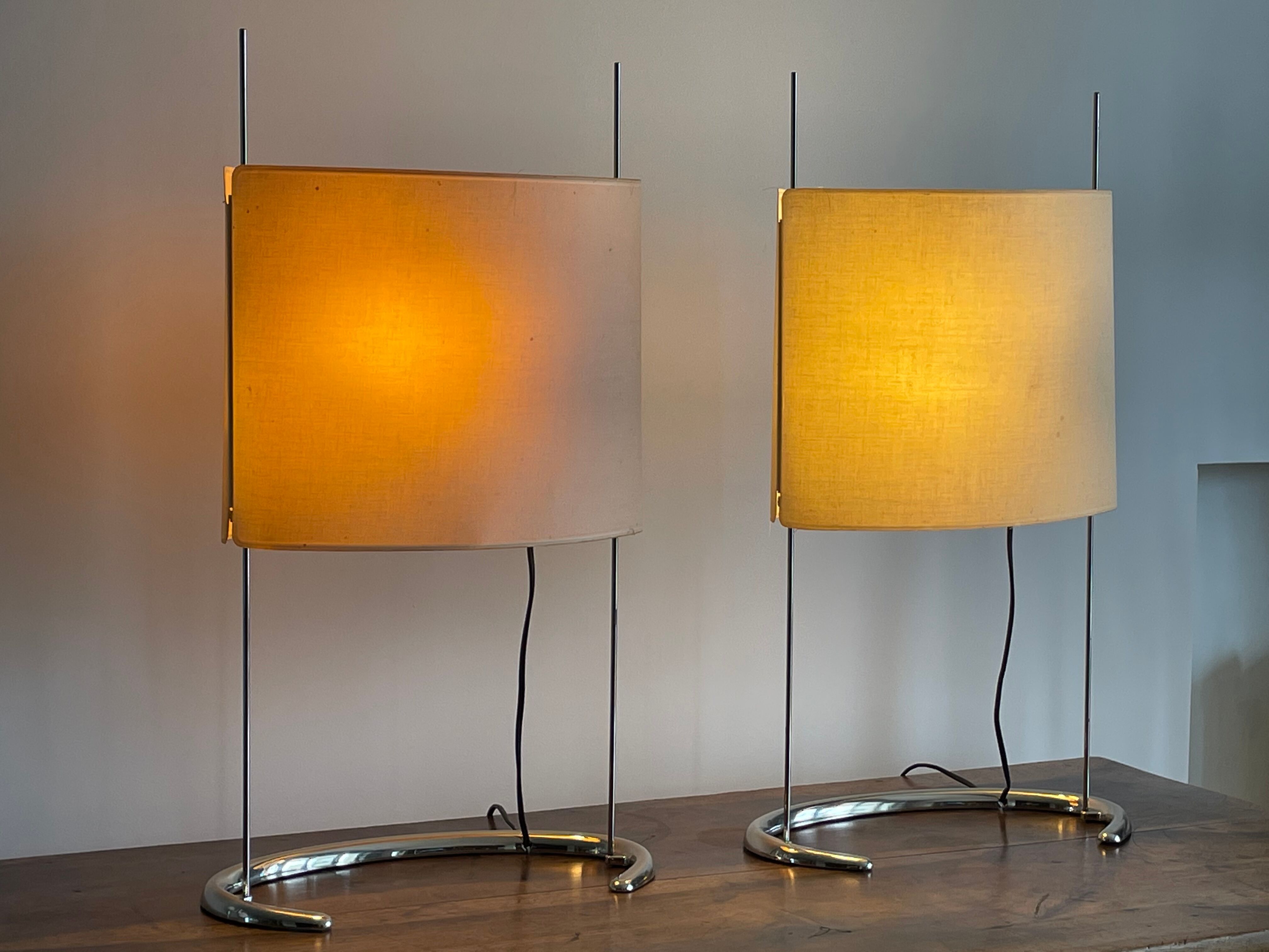 Pair of large "Gala" lamps by Paolo Rizzato, 1970s