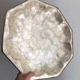 Mother-of-pearl and brass tray