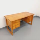 Vintage sled leg pine executive desk from the 60s-70s