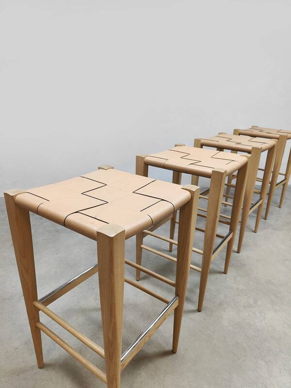 Lot de 4 tabourets de bar design italien Vincent Billiani