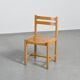 André Sornay, set of six beechwood chairs, France 1960