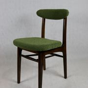 Green olive boucle dining chair from rajmund halas, 1970s,