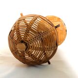 Lampe de Bureau Champignon en Bambou et rotin