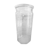 Glass measuring jar with cap