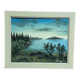 Swedish oil on canvas “Lakeside” attributed to Kulo Green, vintage & framed 29×24cm