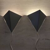 A Set Of J.Hoogervorst for Anvia Almelo Vintage Dutch metal wall lamp 1960s