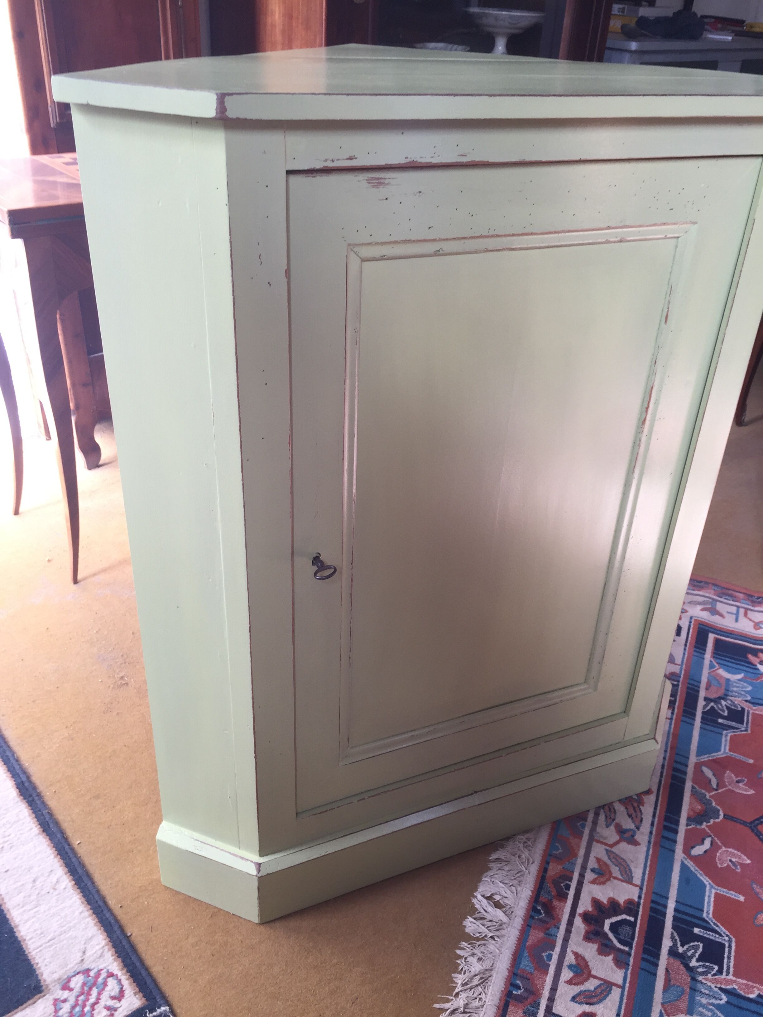 Walnut corner cabinet, 1950