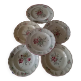 set of 6 soup plates in luneville porcelain