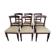 6 chaises anglaises Louis Philippe en acajou et cuir