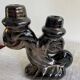 Pair of Vallauris iridescent ceramic candle holders