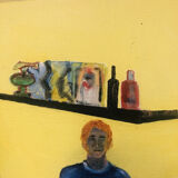 Painting 70's "The bistro"