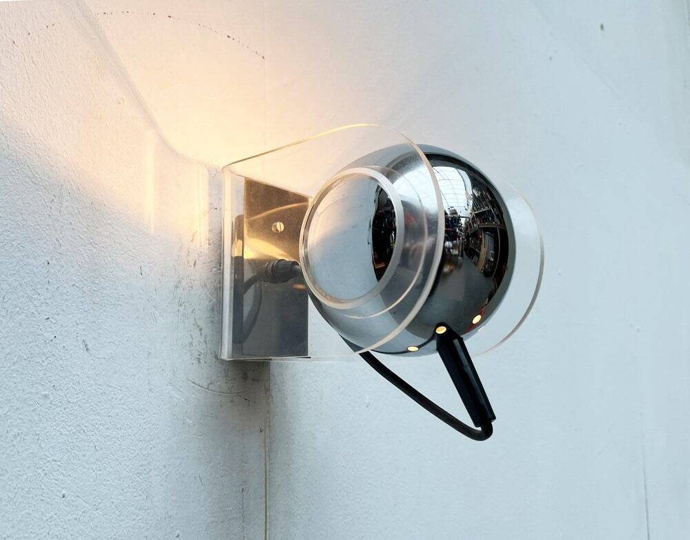 German wall lamps model 540 from the mid-century space age in the style of Gino Sarfatti, 1960s, set of 2.