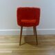 vintage red fur chair