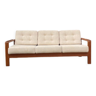 Scandinavian teak and wool sofa, Danish design 60s