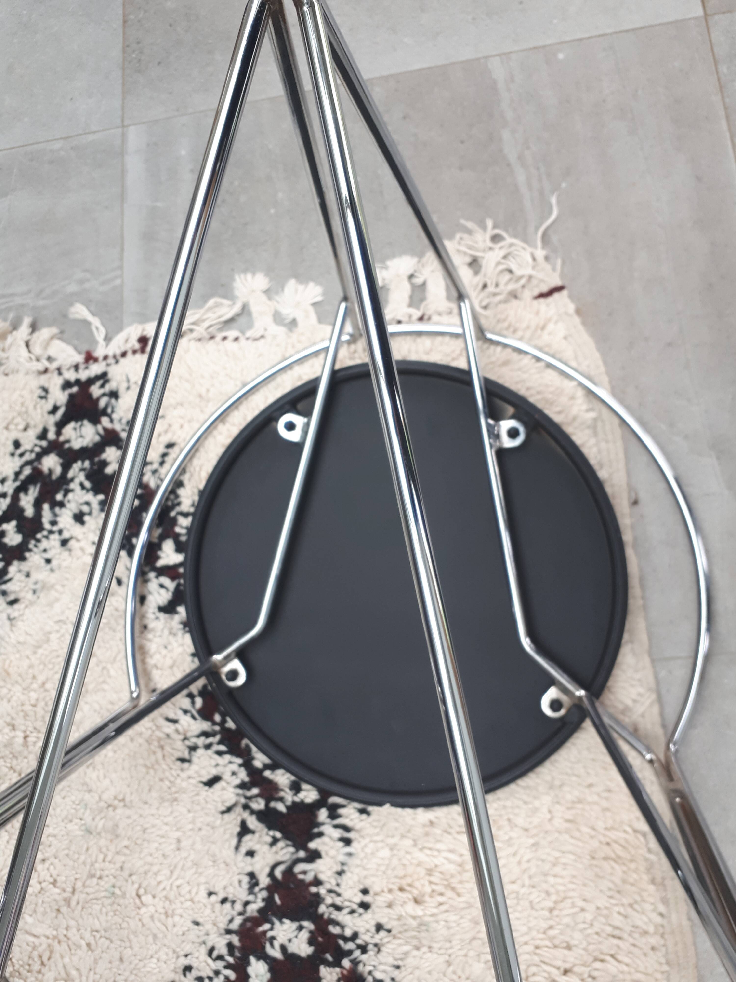 Pair of stools by Pascal Mourgue silver Moon