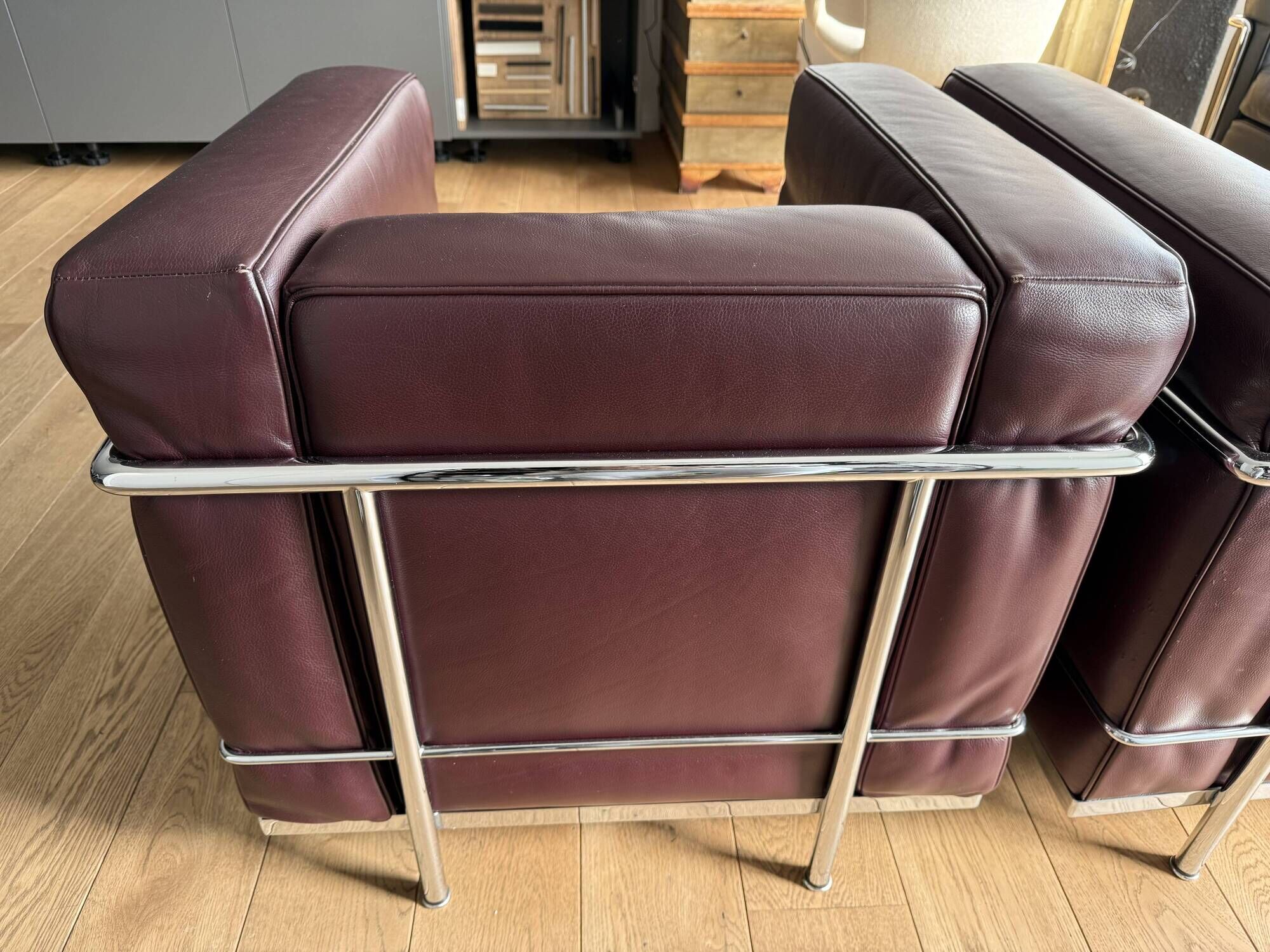 pair of authentic LC2 armchairs