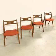 Hans Wegner Dining Chairs by Carl Hansen, 1960s