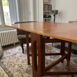 Scandinavian folding teak dining table