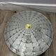 Vintage Peill & Putzler Optical Glass Flush Ceiling Lamp 1960s-70s