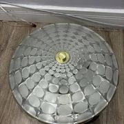 Vintage Peill & Putzler Optical Glass Flush Ceiling Lamp 1960s-70s