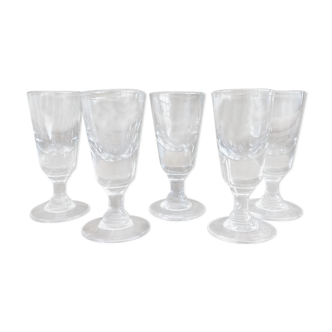 5 absinthe glasses
