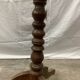 Antique pedestal table, Brutalist, wood, turned