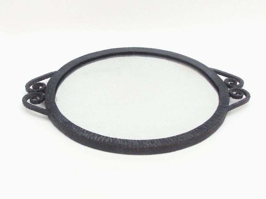 1930 hammered metal mirror