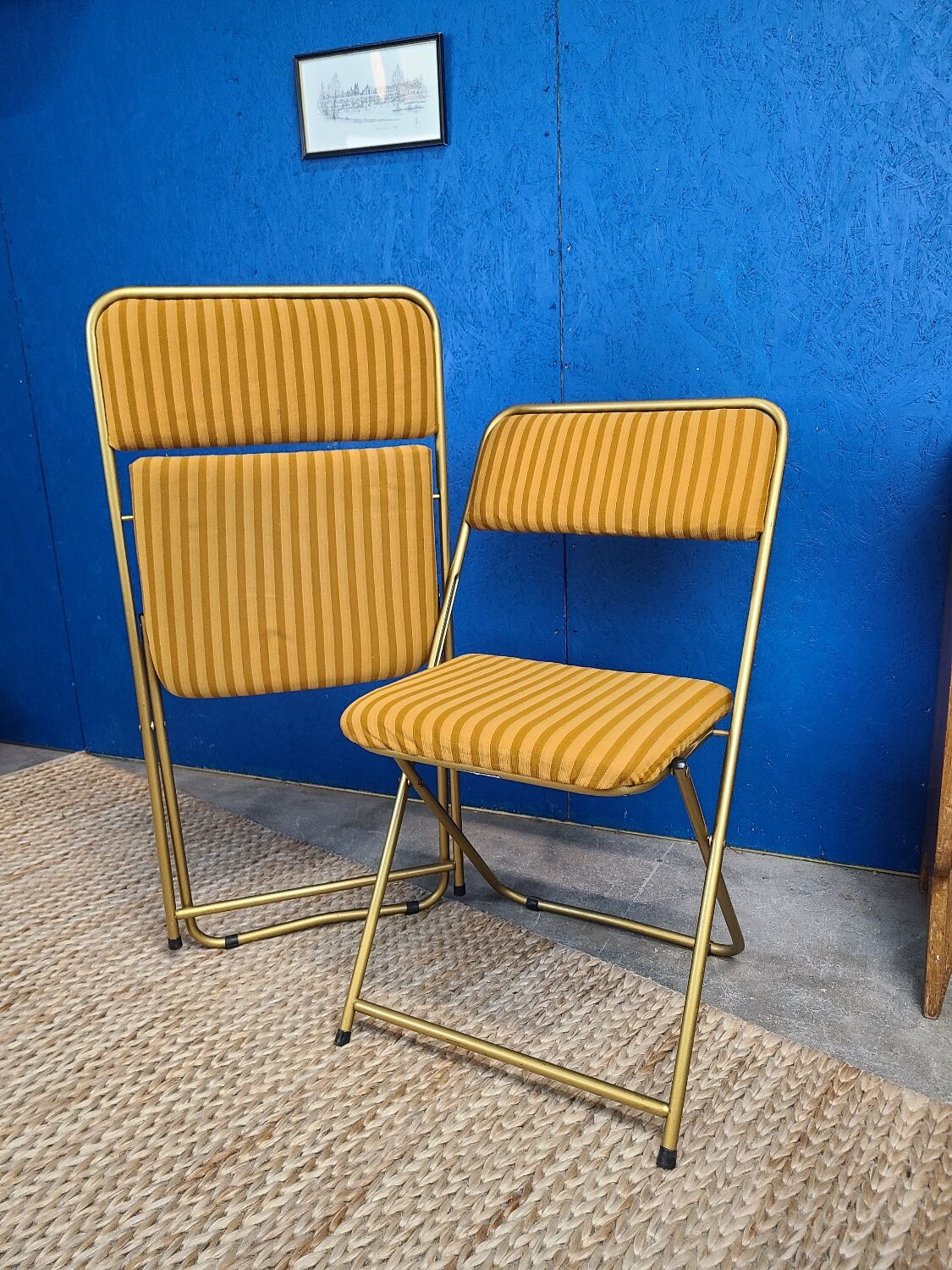 Vintage folding chair lafuma circa 1970