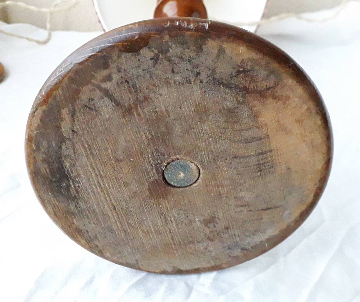 Paire de lampes bois