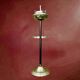 Art Deco floor ashtray in brass and metal