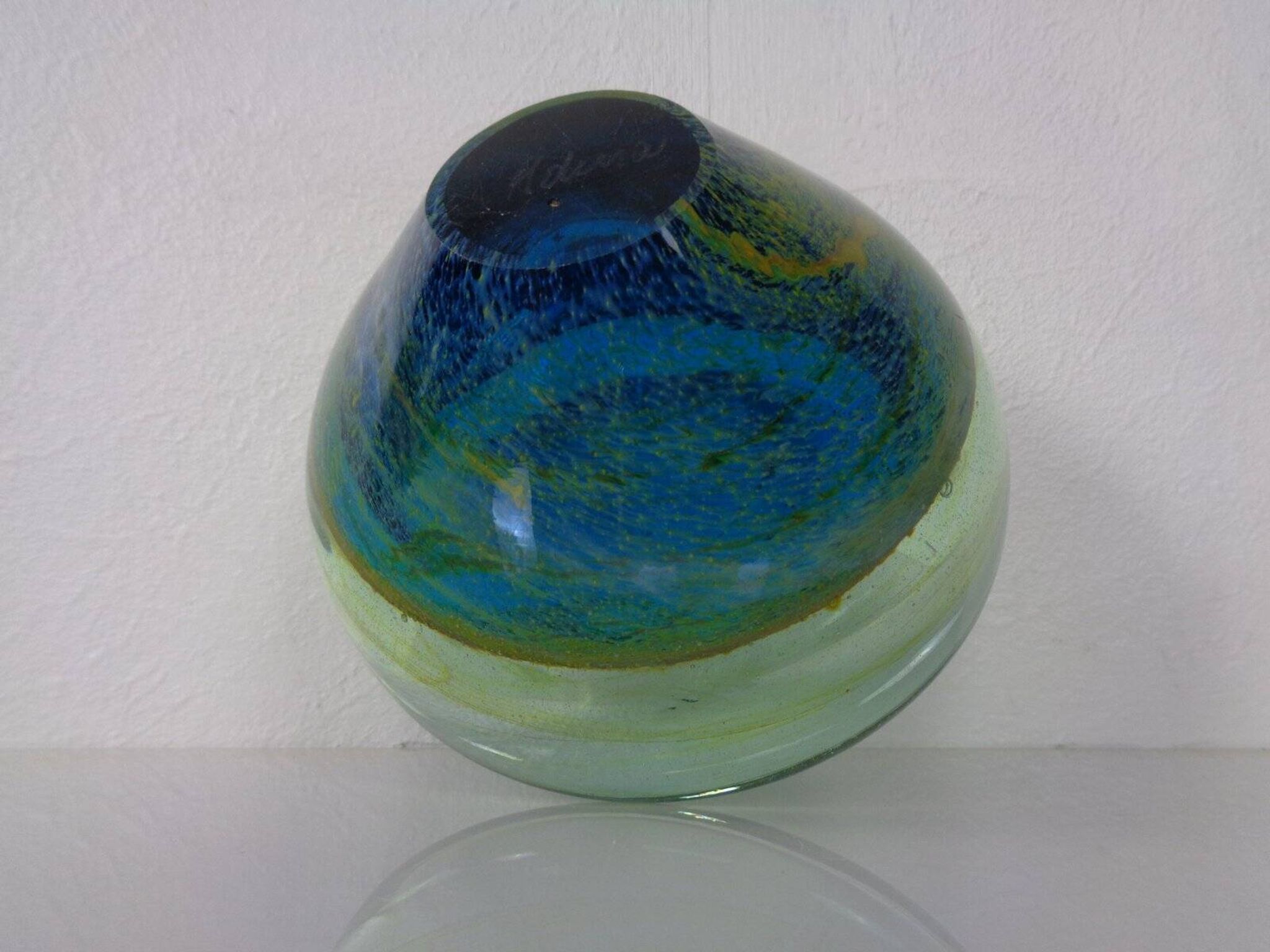 Maltese glass ashtray from Mdina, 1960s