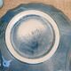 Oven dish in the shape of a blue scallop shell - Vintage