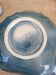 Oven dish in the shape of a blue scallop shell - Vintage