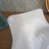 Oven dish in the shape of a blue scallop shell - Vintage