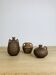 Trio de vases en grès vintage