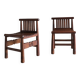 Carved oak low back chair | France | 1960s