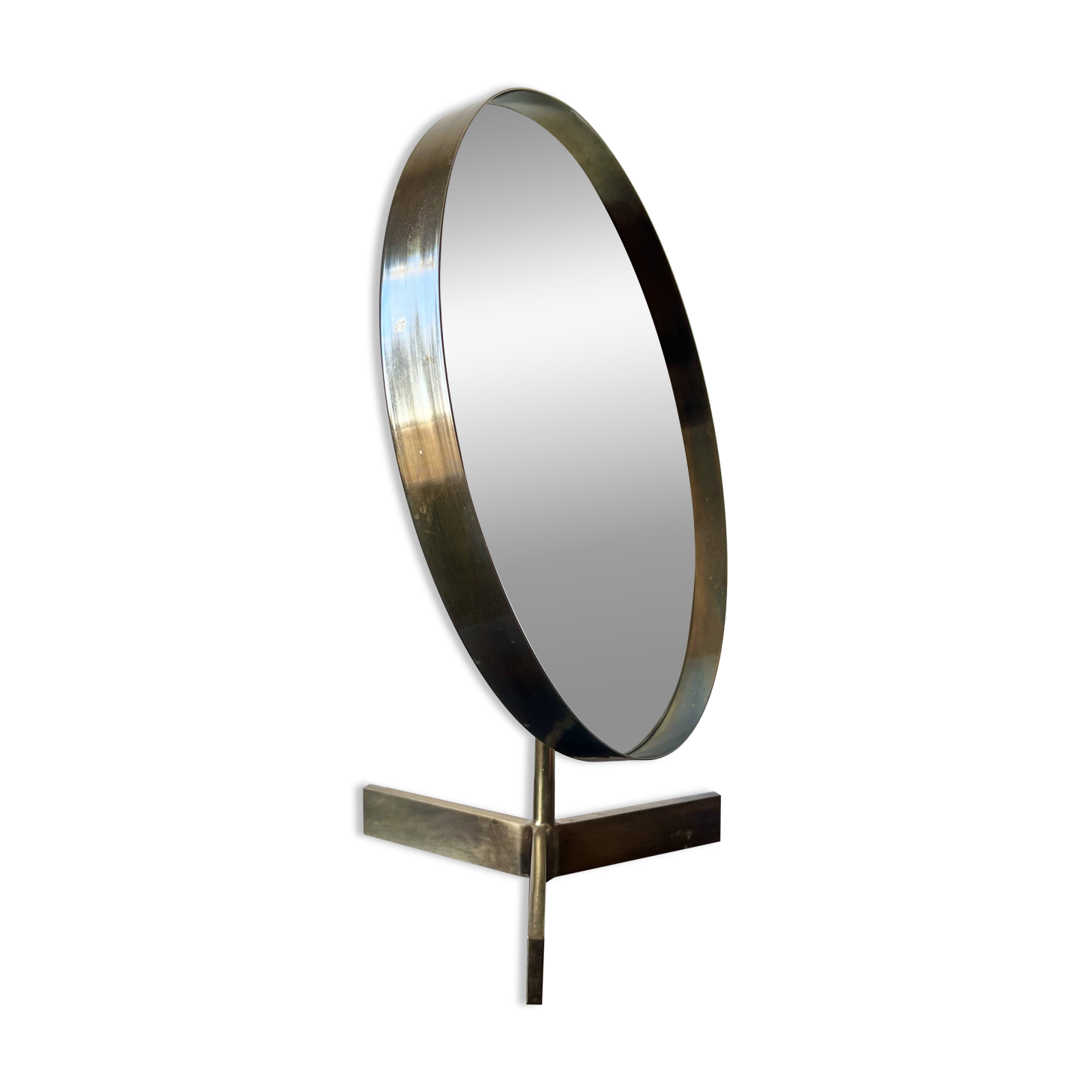 Mid century brass mirror by Durlston Designs, England 1960s