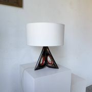 1950s ceramic table lamp, free form