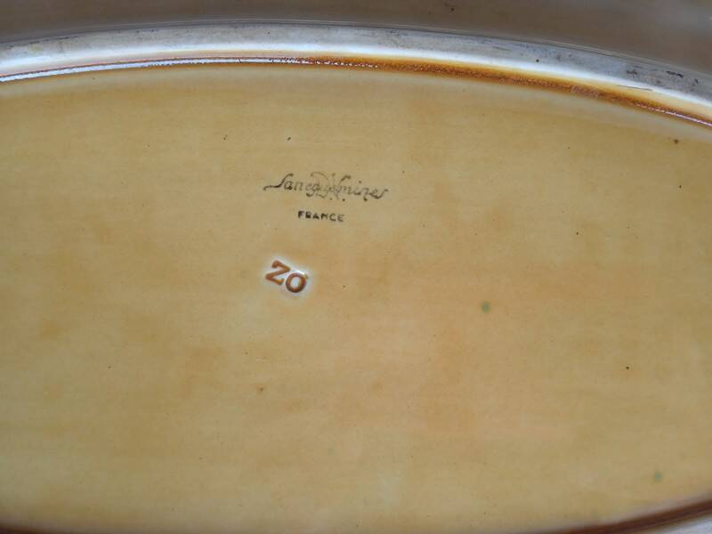 Sarreguemines fish dish vintage ep 1960